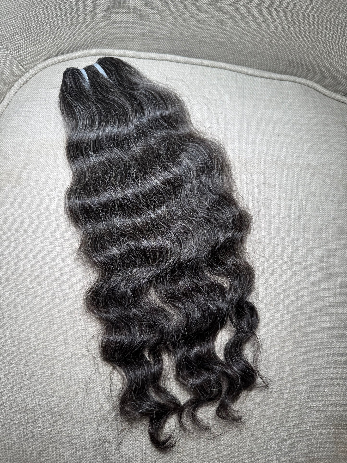 Gray Luxe Bloom (Raw Indian Wavy/Curly)